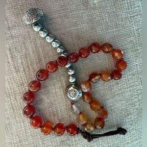 Carnelian & Sterling Silver Wrap Bracelet & Rose Quartz Wrap Bracelet 💗